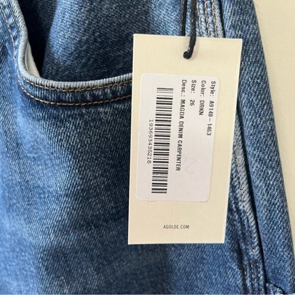 Agolde Magda Denim Carpenter in Darkness - Picture 12 of 13